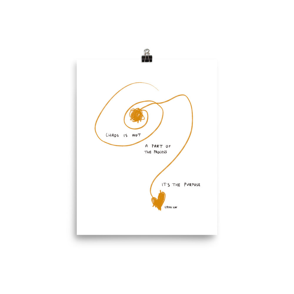 Chaos Is The Purpose Poetry Print Poster